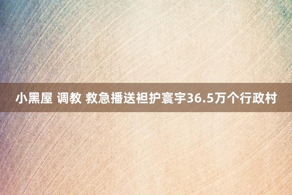 小黑屋 调教 救急播送袒护寰宇36.5万个行政村
