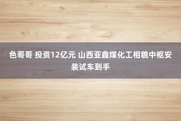 色哥哥 投资12亿元 山西亚鑫煤化工相貌中枢安装试车到手