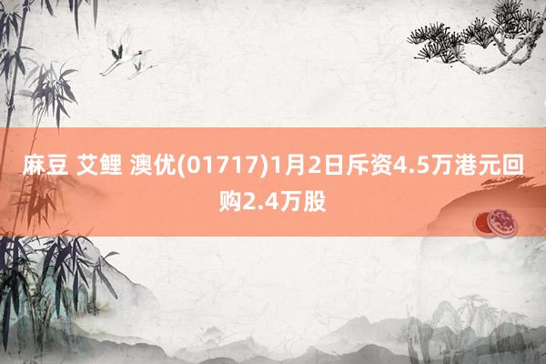 麻豆 艾鲤 澳优(01717)1月2日斥资4.5万港元回购2.4万股